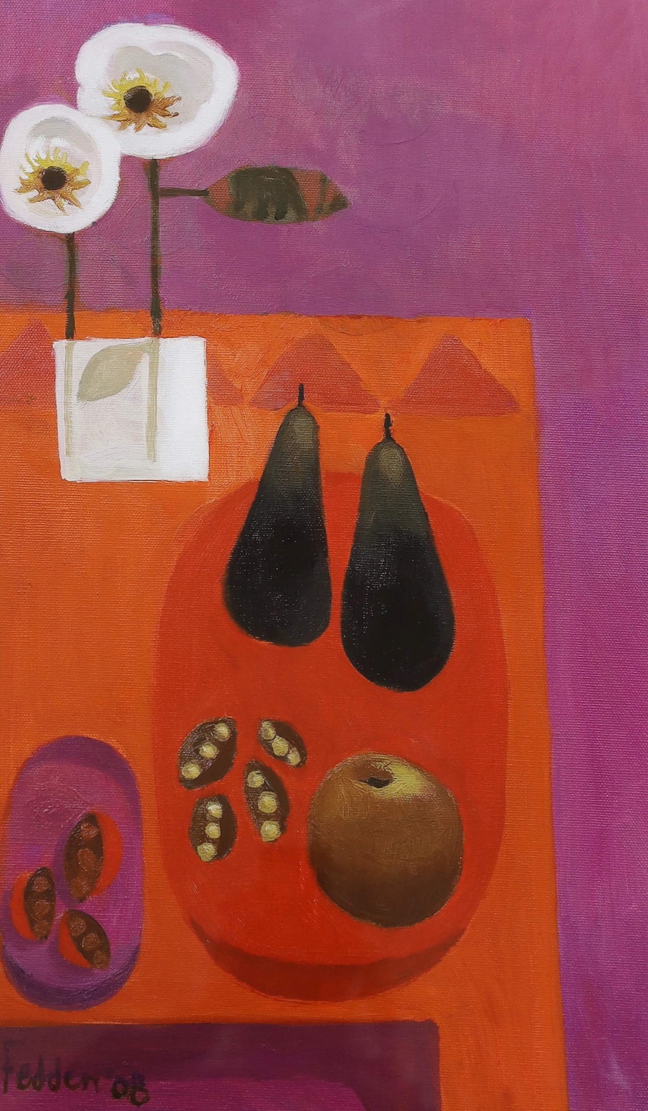 Mary Fedden (1915-2012), giclée print, 'Two Pears', limited edition 29/75, signed in pencil, 49 x 31cm